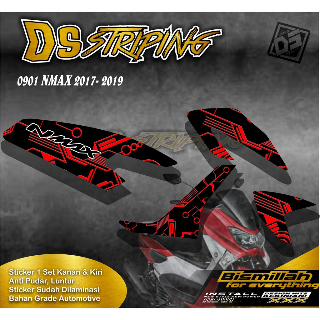 0901 Striping NMAX 2016 -2019  Stiker List Variasi