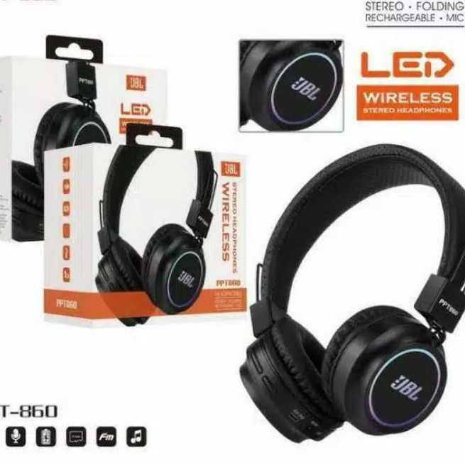RY-HEADSET BLUETOOTH LED PPT 860 HEADPHONE BLUETOOTH KABEL