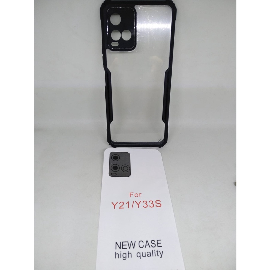 VIVO Y21A Y21T Y21S Y21 2021 CASE BENING HARD FUZE BUMPER CRACK SHOCKPROOF IPAKY BENING CLEAR CASING COVER PELINDUNG KAMERA