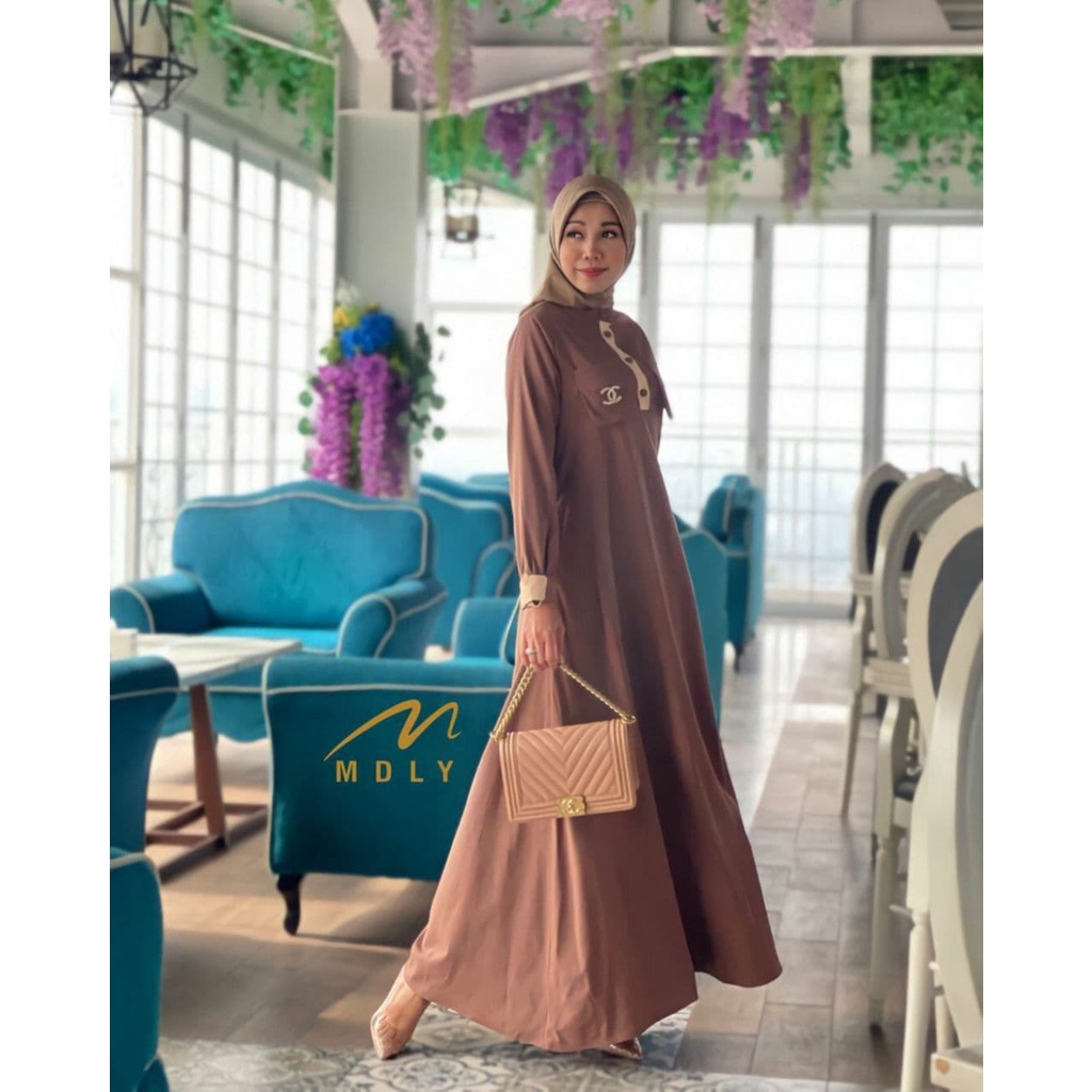 Fashion Muslim Gamis Syari Wanita Terbaru Baju Wanita Muslimah Feyra Dress by Mdly