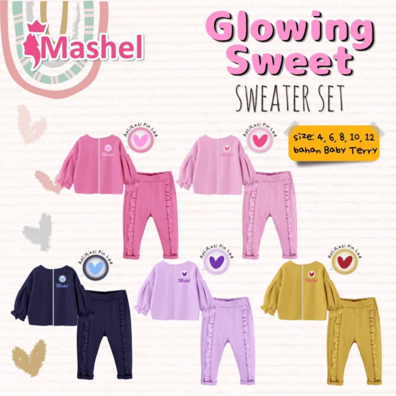 Afsheenastore Setelan Anak Perempuan Sweet Sweater By Mashel