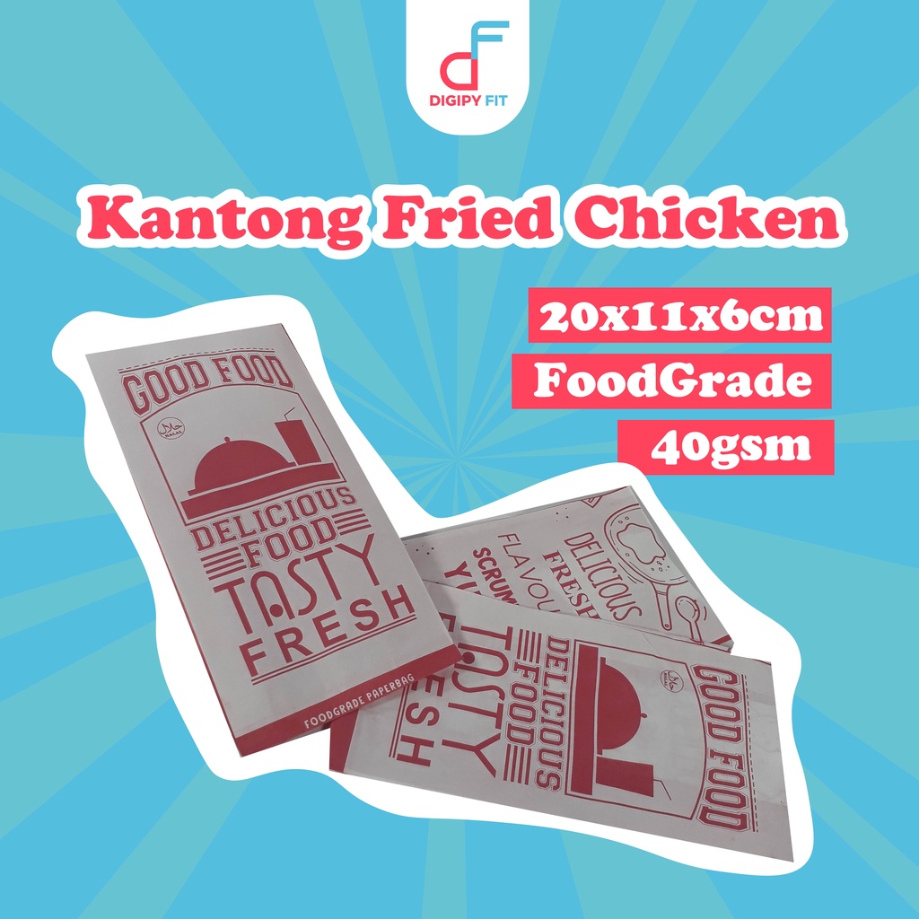 

Kantong Fried Chicken , Bungkus Kemasan Ayam Goreng , Kemasan Fried Chicken, Wadah Fried chicken