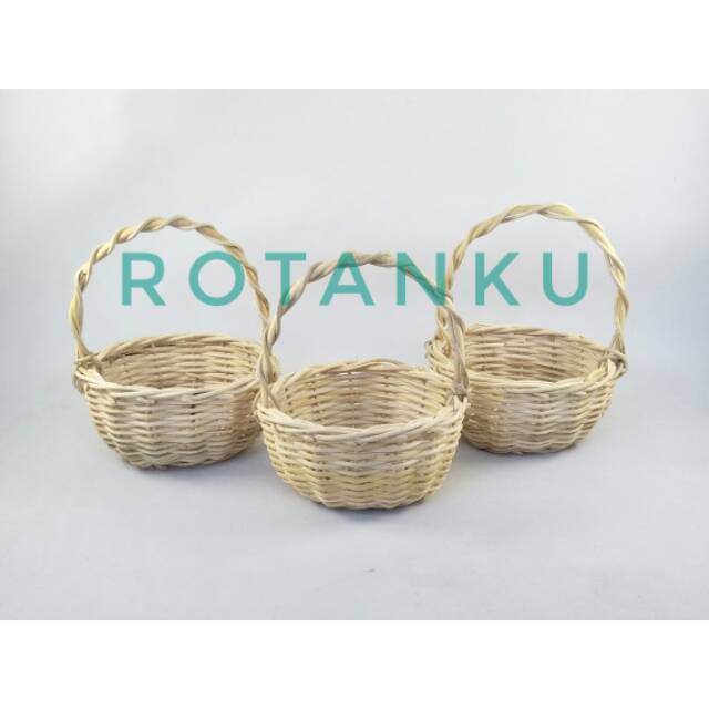 Keranjang Rotan Cembung Souvenir Shopee Indonesia