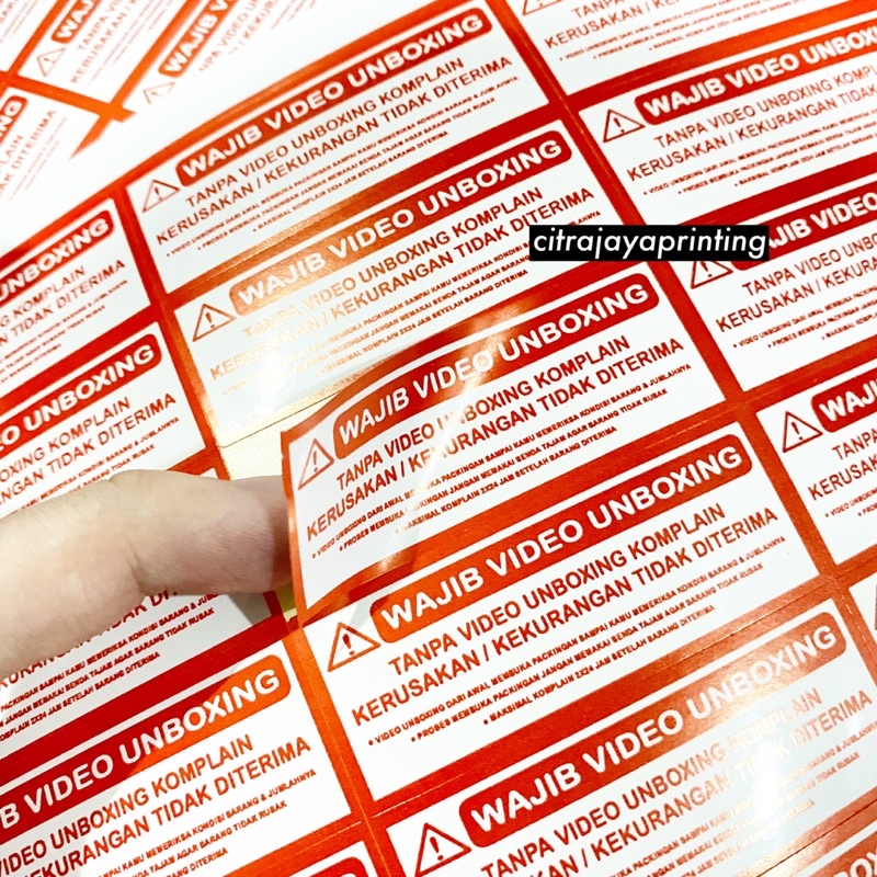 

[READYSTOCK] Sticker Unboxing MURAH Harga Perlembar 40pcs / Sticker Pengiriman Paket / Sticker Barang / Stiker / Tempelan Paket Kiriman Barang Siap Kirim