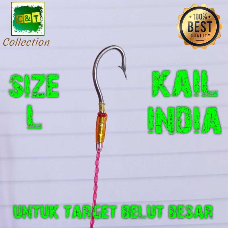 Kail Pancing Urek Belut Pancing Belut Kail Belut India Bahan Baja Ukuran L