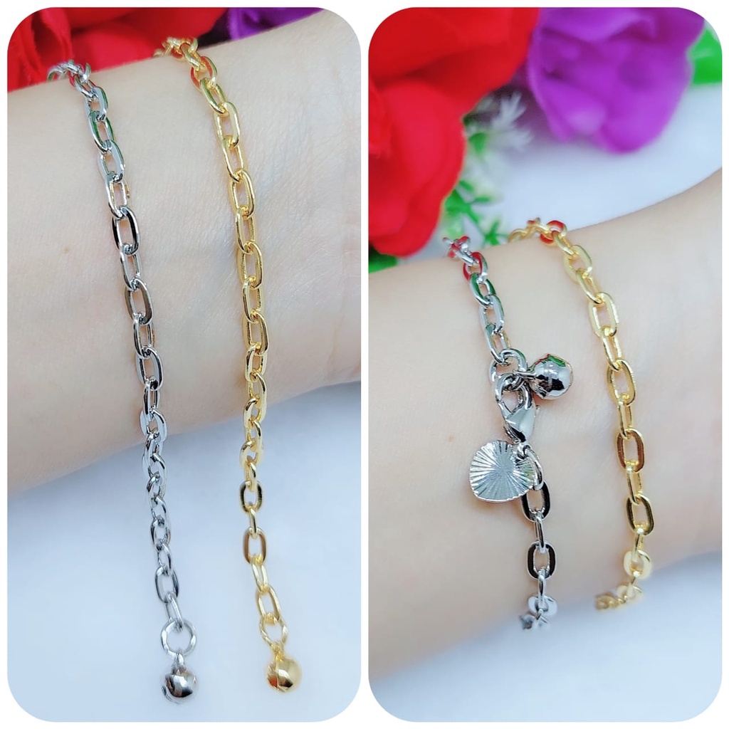 Set Perhiasan Xuping Kalung/Gelang Tangan/Gelang Kali Lapis Emas 18k