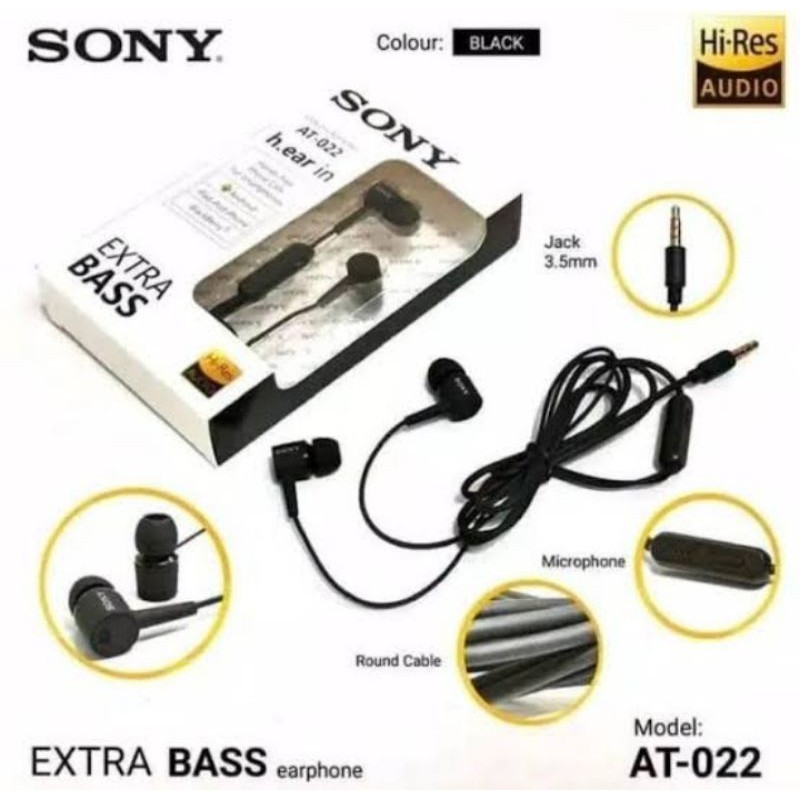Headset Handsfree Sony AT-022 Mega Bass