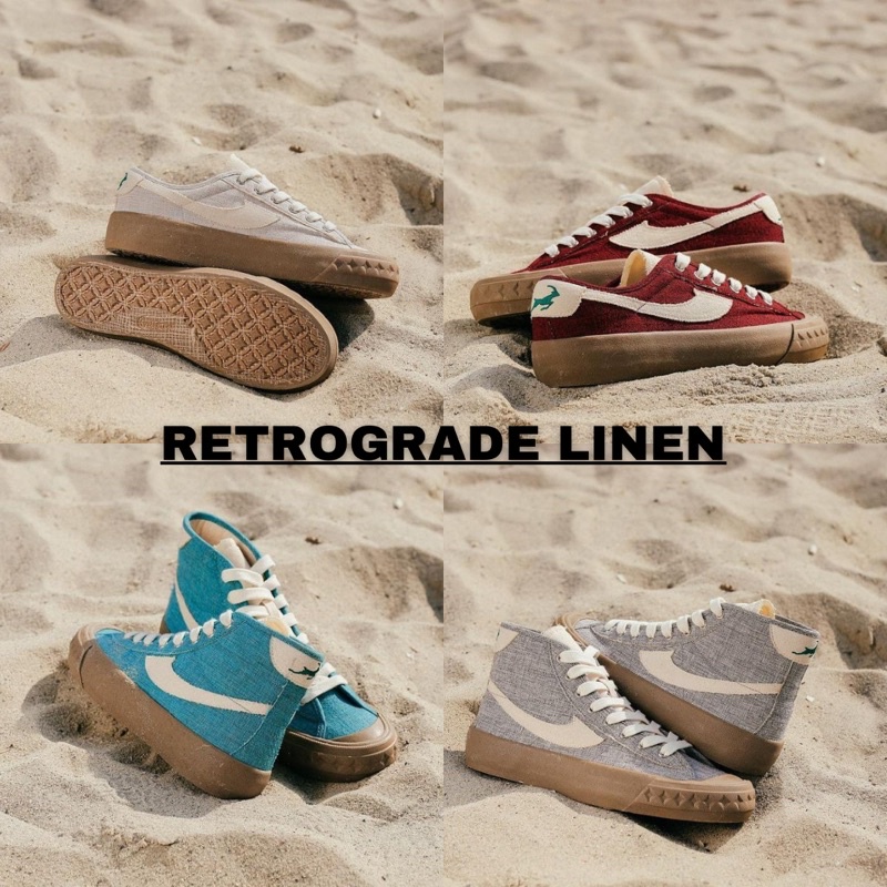 Sepatu Compass Retrograde Linen Low Dusk/Low Sand/Hi Ash/Hi Ocean [New/Original]