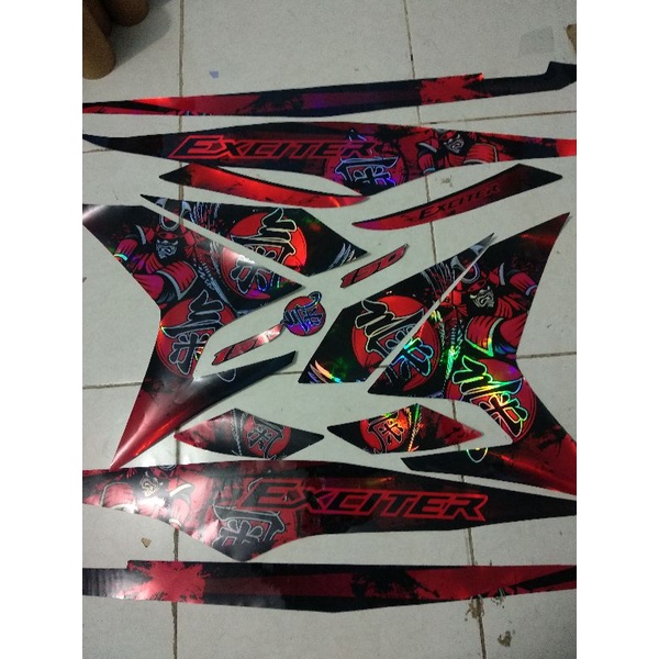 STRIPING STICKER HOLOGRAM EXCUTER 150 MX KING SAMURAI