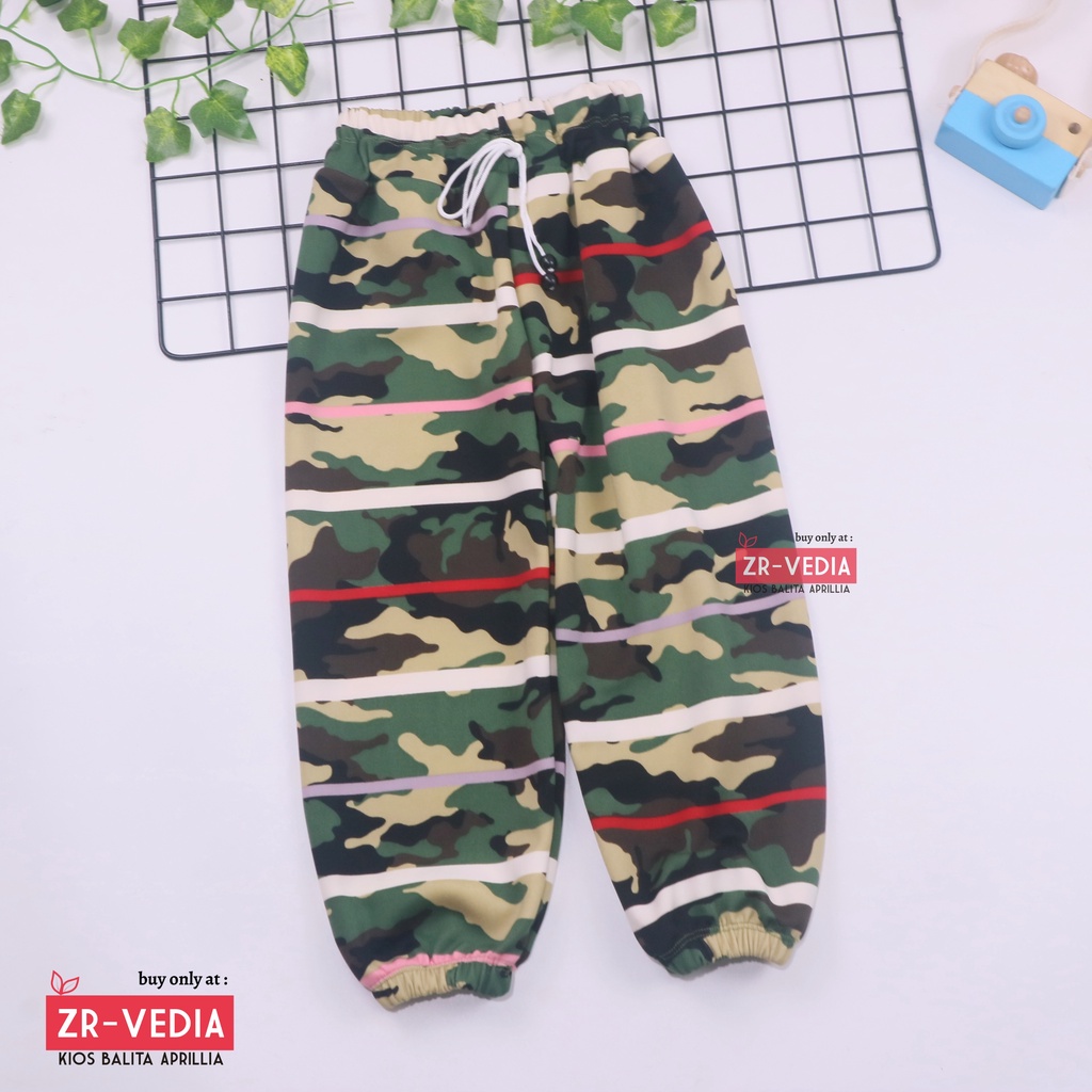 Jogger Loreng uk 5-12 Tahun / Joger Pants Abri Anak Laki Perempuan Celana Panjang Murah Adem Motif