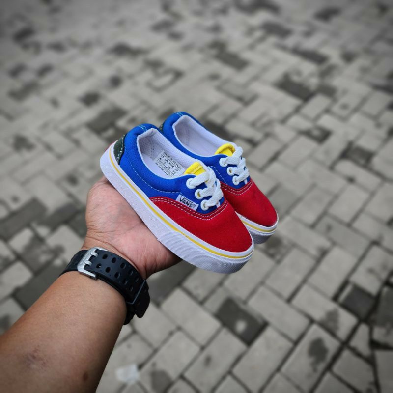 Sepatu sneaker anak laki laki dan sepatu anak perempuan sepatu vans anak motif mario premium vietnam