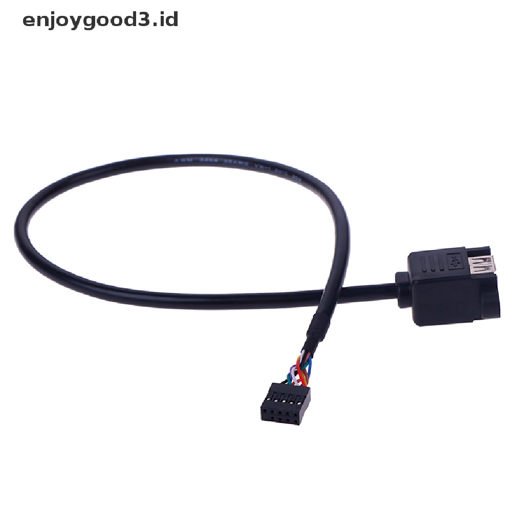 1pc Kabel Adapter Extension Motherboard 9 Pin Ke 2 Port Usb 2.0 Female (Dd)