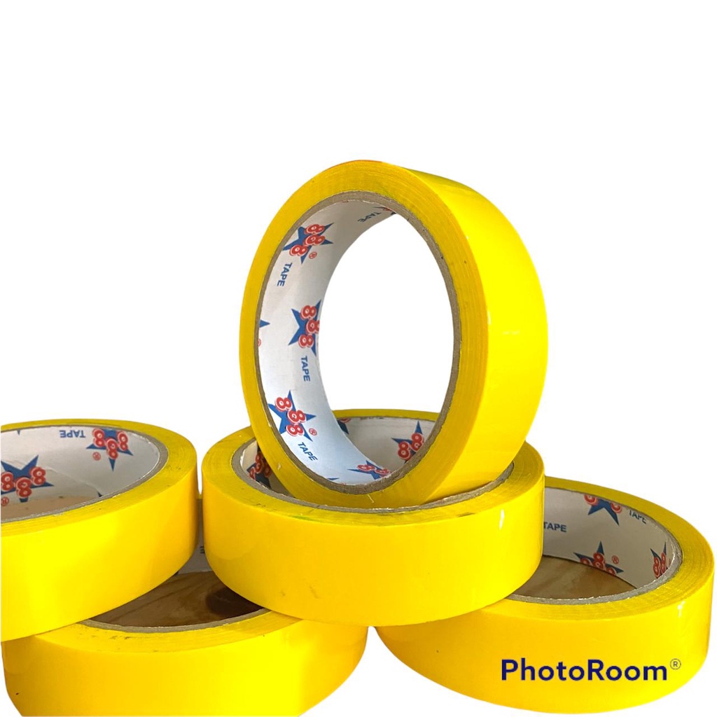 

Lakban OPP Isolasi Plastik Warna Warni Opp 24 mm Kuning