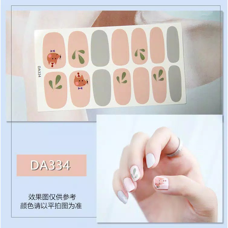 Stiker Kuku High End Motif Kartun 3D Nail Sticker 14PCS
