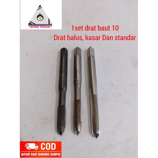 tap baut drat 10,halus, standar dan kasar