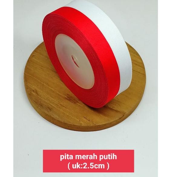 

[PROMO ZYH81] pita merah putih 1inchi ( 2.5cm ) -/+25 yard Best