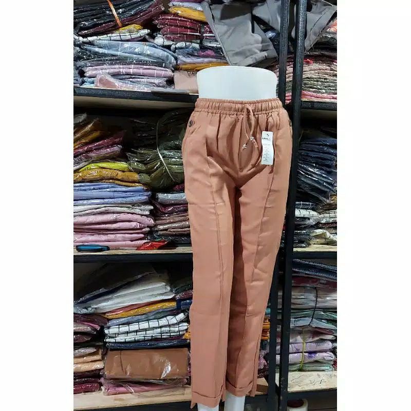 ZARRA BUTTON FULL KARET||BAGGY PANTS BUTTON FULL KARET BAHAN MOSCREP PREMIUM