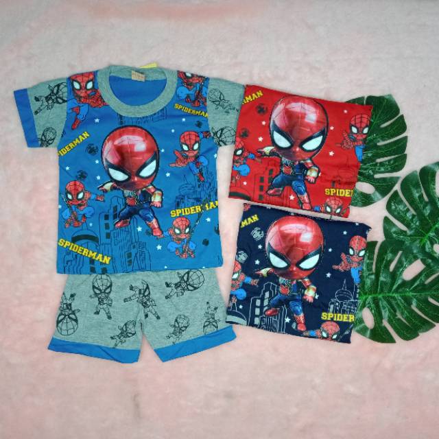 Ss#301 Setelan Anak Gambar Superhero / Baju LeD / Baju Musik Gambar Superhero Size 2-4Thn