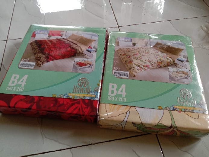 Sprei Hawai Ukuran 180x200 Bantal 4 Hawaii B4 Adem Murah Bahan Microtex - Ijn Plaza