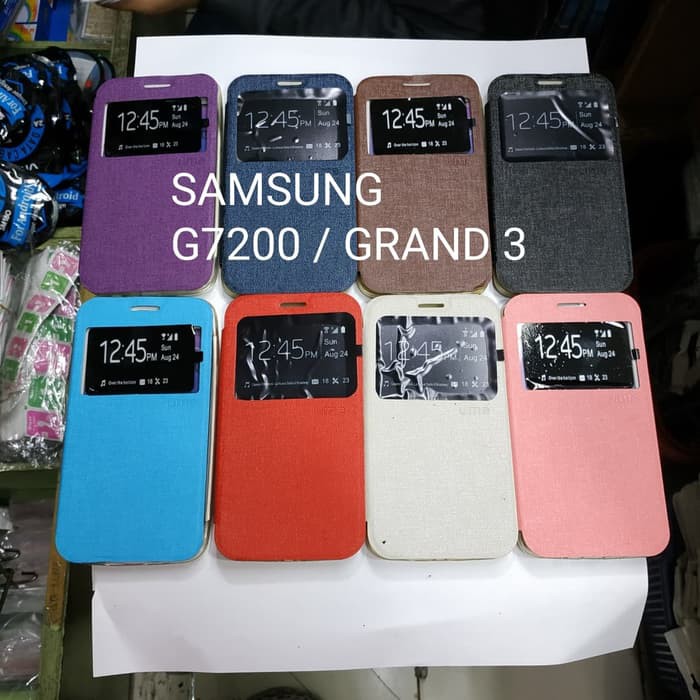 SAMSUNG GRAND 3 / G7200 sarung flip cover ume/ sarung model buku