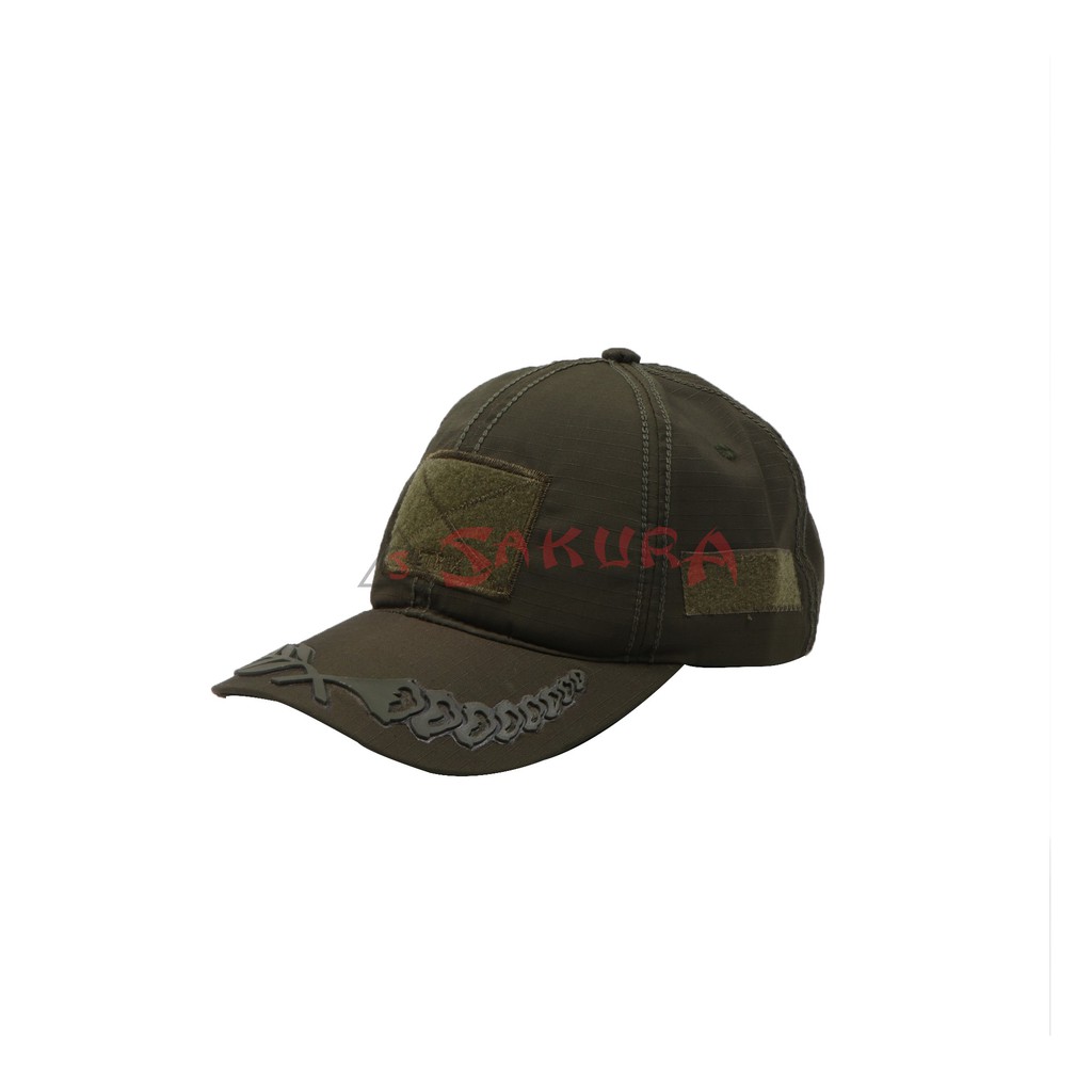 Topi Tactical Rekat Pamen Padi Kapas Warna Hijau