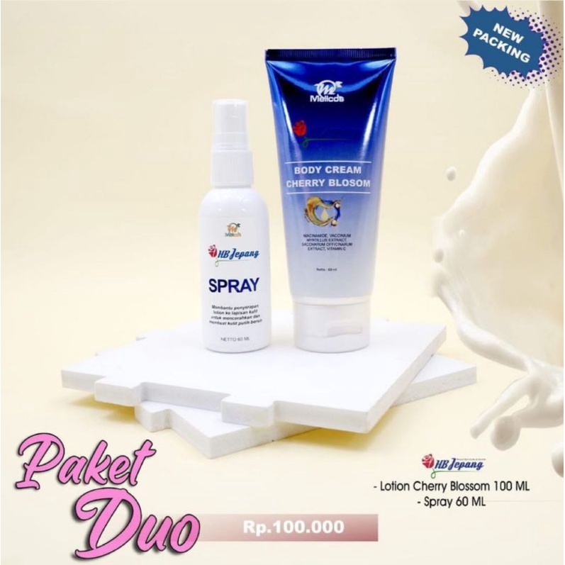 PAKET DUO HB JEPANG LOTION PEMUTIH BADAN