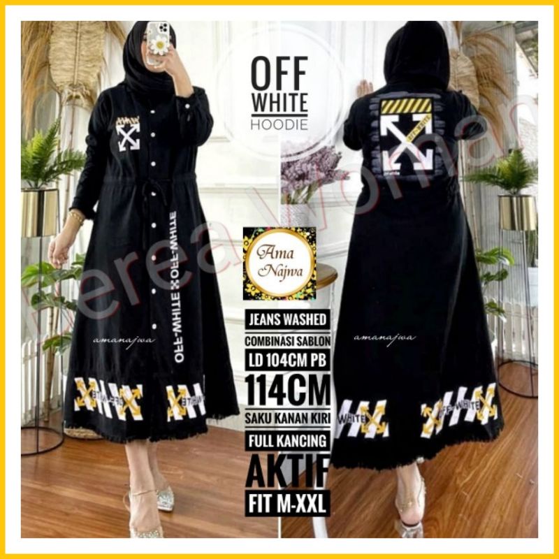Cod - Off white long tunik by ama najwa