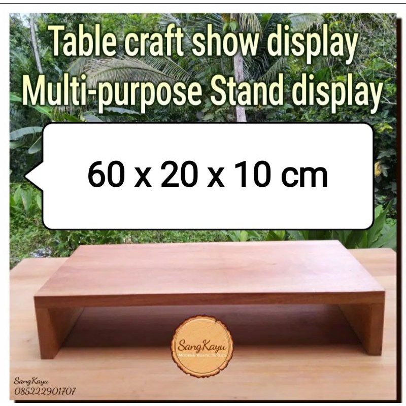 Multi-purpose table stand display 60x20x10 table craft succulent table