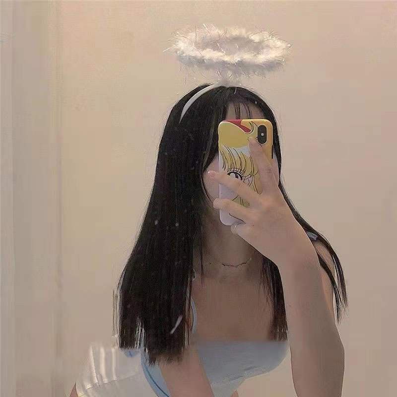 Bando Malaikat Putih Lingkaran White Angel Headband 8378