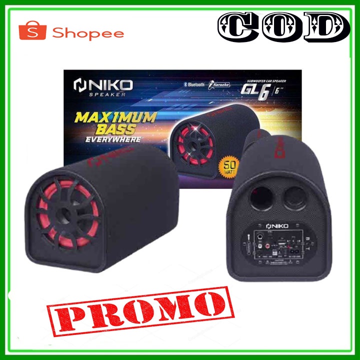 PROMO Speaker Bluetoot speaker Active Subwoofer Car Niko Gl 6