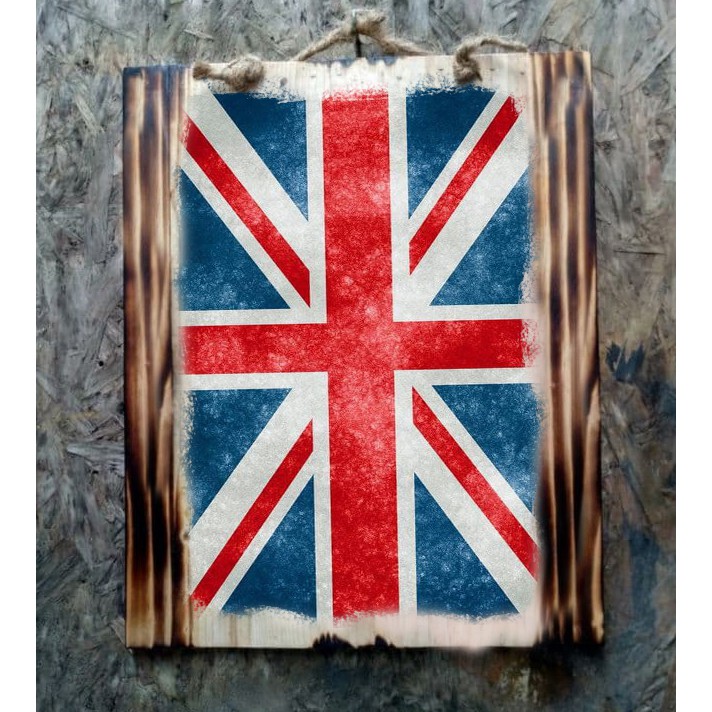 Hiasan Dinding Lukisan Kayu English British Jatibelanda Bakar Shopee Indonesia