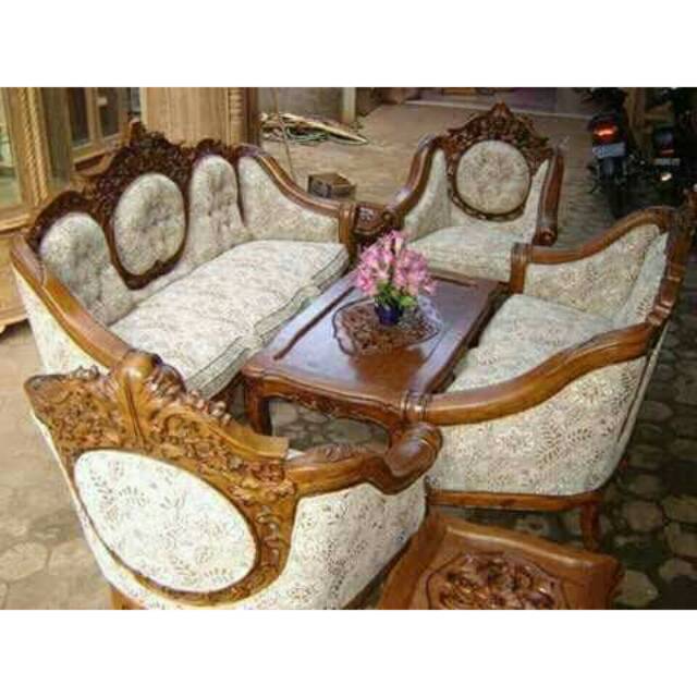 Kursi tamu sofa ganesa kayu jati