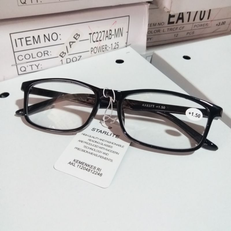 NEW !!! Kacamata Baca Plus +1.00 sd +3.00 Pria Wanita AX837T
