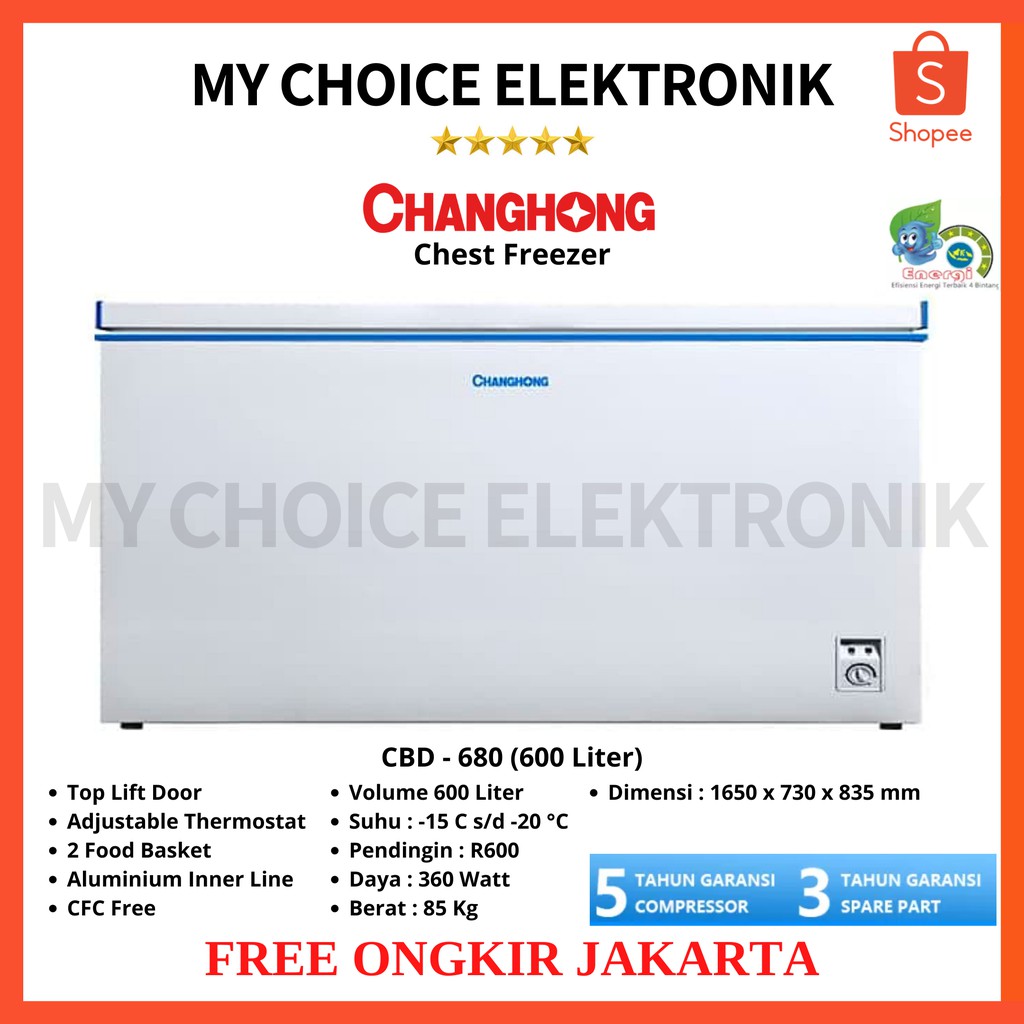 Changhong Chest Freezer CBD-680