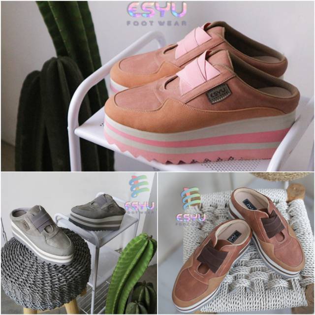 ESYU-HALONA SERIES-Wadges-Sepatu sandal wanita