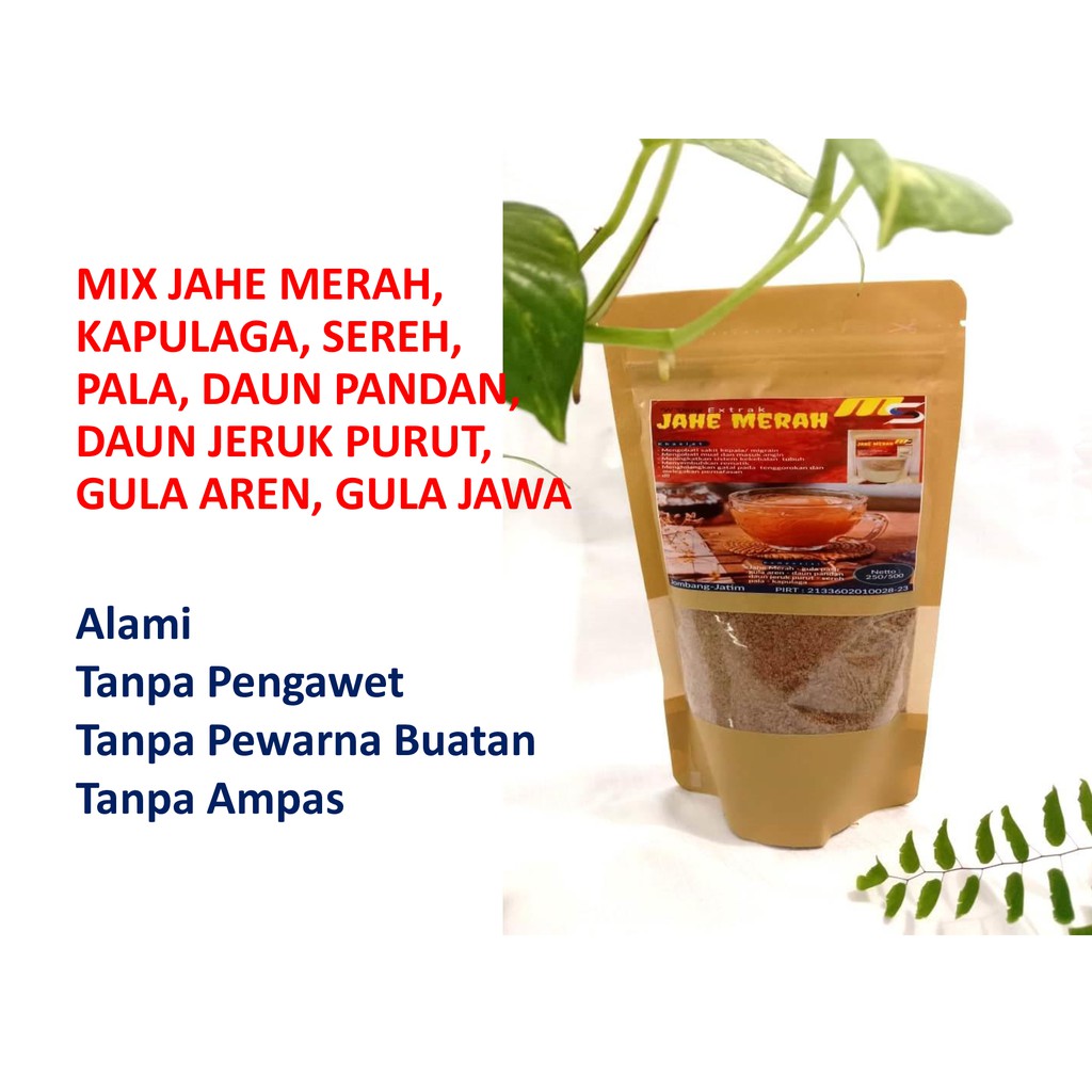 

JAHE MERAH MIX - KAPULAGA, SEREH, PALA, DAUN PANDAN, DAUN JERUK PURUT