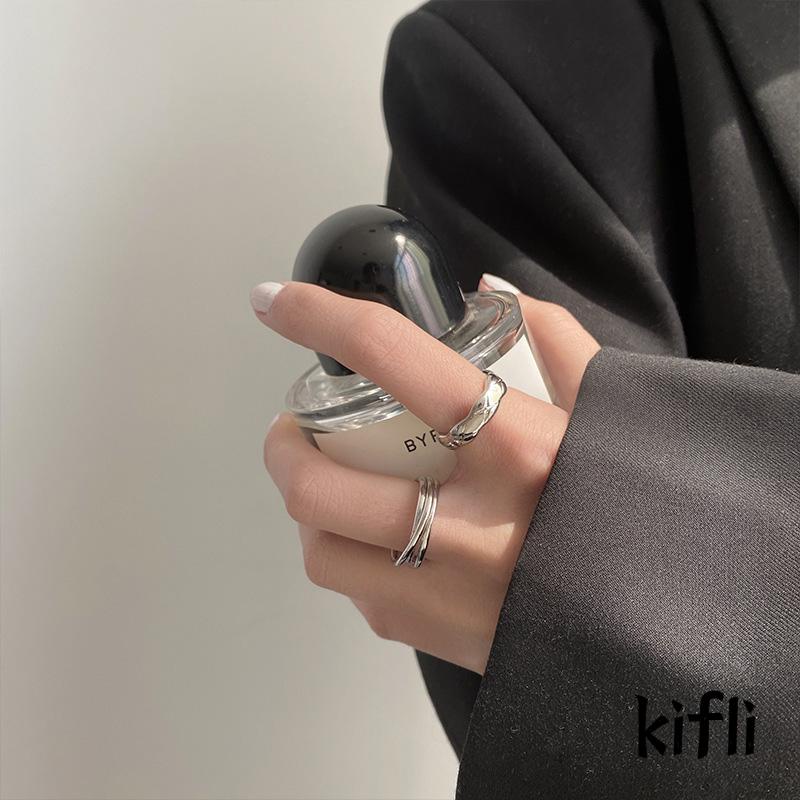 Set Cincin Double Layer Adjustable Desain Niche Untuk Wanita