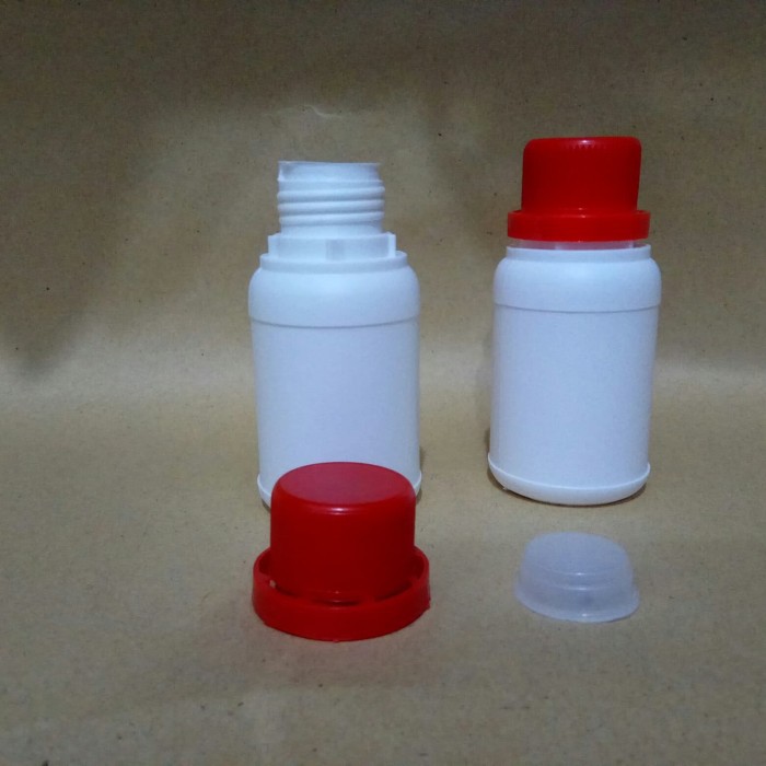 Botol LABOR 100 ml / 100 cc / 100ml / 100cc  agro Pert  plastik HDPE Kimia pupuk bulet