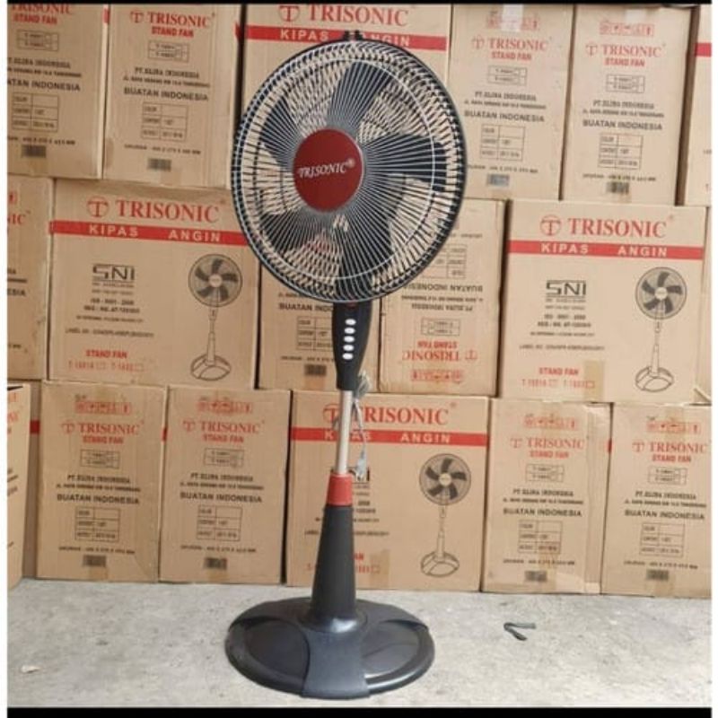 (PROMO) COD Kipas Angin Berdiri TRISONIK 16 inch / Stand Fan Besar pendingin ruangan / Kipas Dinding Trisonik