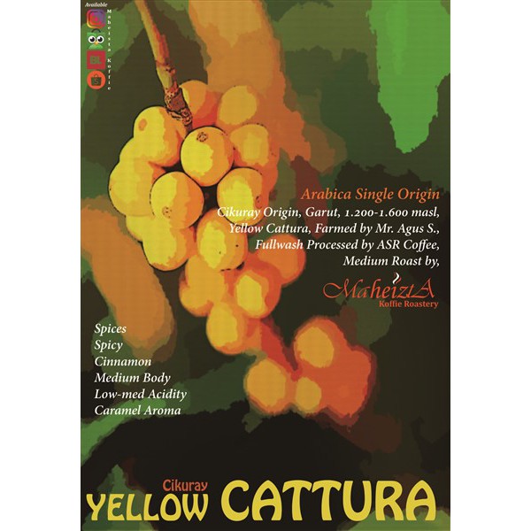 

Arabika Cikuray Yellow Cattura Fullwash 100gr Single Origin