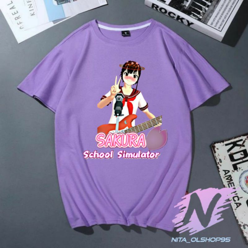 kaos anak sakura school simulator baju sakura school simutalor main gitar