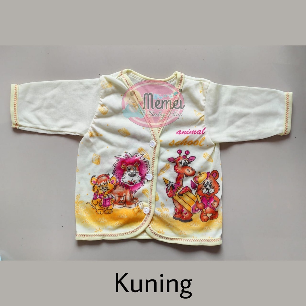 1 LUSIN (12 pcs) Baju bayi panjang WARNA grosir TERMURAH