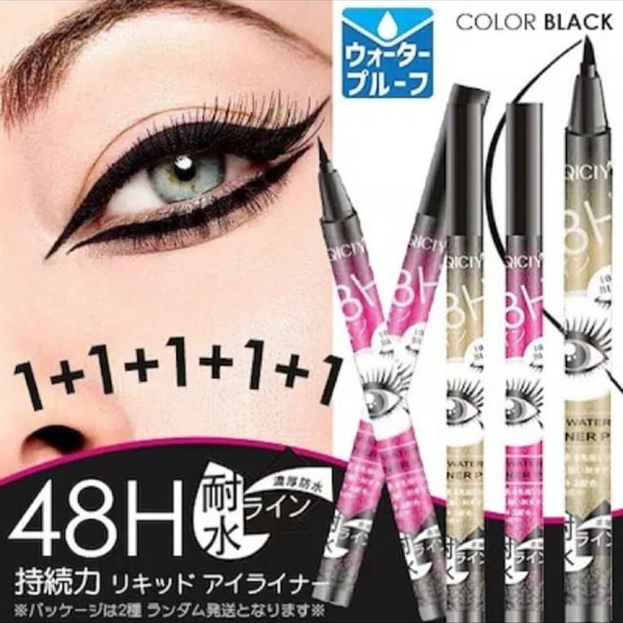 QICIY 48H Black Long-lasting Waterproof Liquid Eyeliner