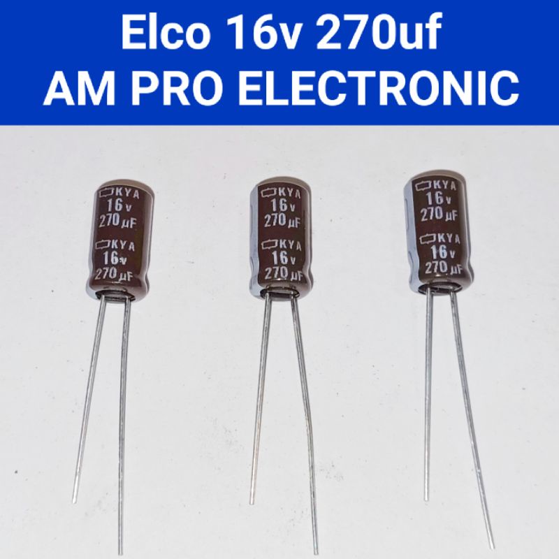 Elco 16v 270uf Elko 270uf 16v Coklat Pengganti 16v 220uf