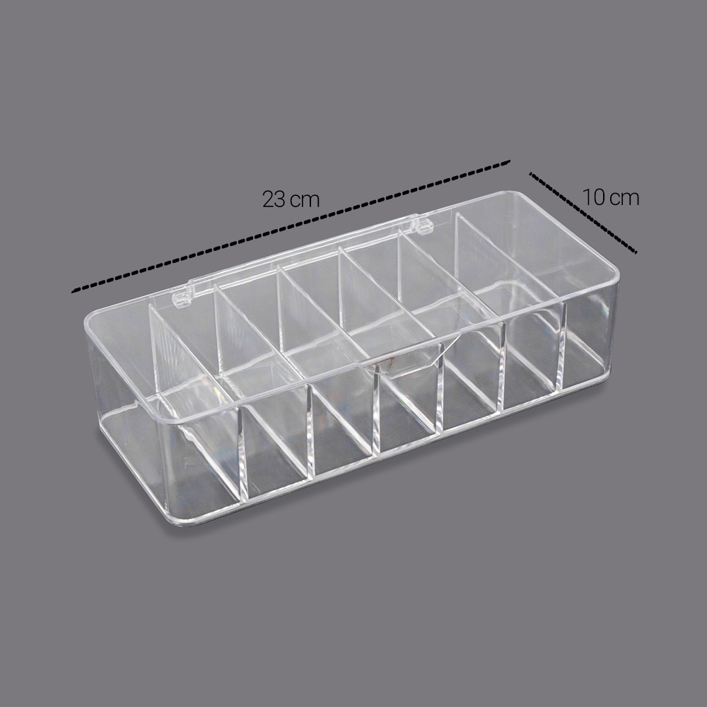 Kotak Kabel Organizer Cable Storage Box 7 Slot with Cover - BN-2046 - White