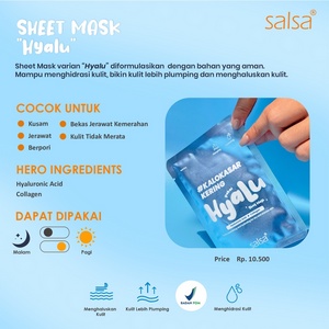 ⭐BAGUS⭐ SALSA SHEET MASK 20GR | Niacinamide Hyaluronic Snail | Masker Wajah BPOM