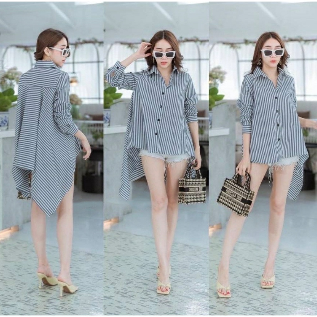 FWG - LONG SLEEVE / ATASAN WANITA / PAKAIAN WANITA SALUR / KEMEJA KOREA STYLE / KEMEJA