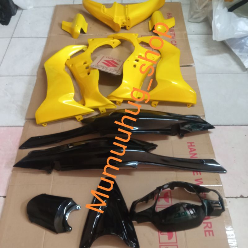 Body Full halus Suzuki Satria Hiu Lscm Kuning Hitam SGP original