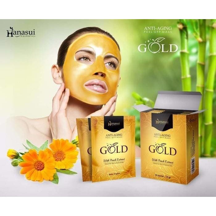 [GOLD] MASKER NATURGO GOLD ANTI AGING BY HANASUI TIDAK ECER/PER BOX