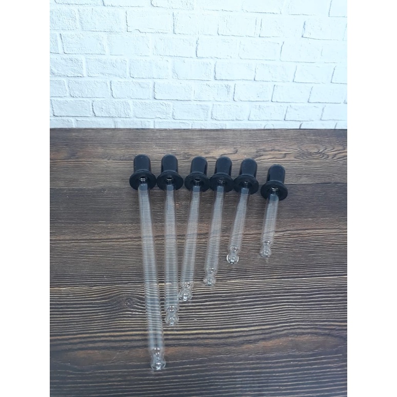 Pipet Kaca Tumpul Dan Karet Hitam Isi 10pcs